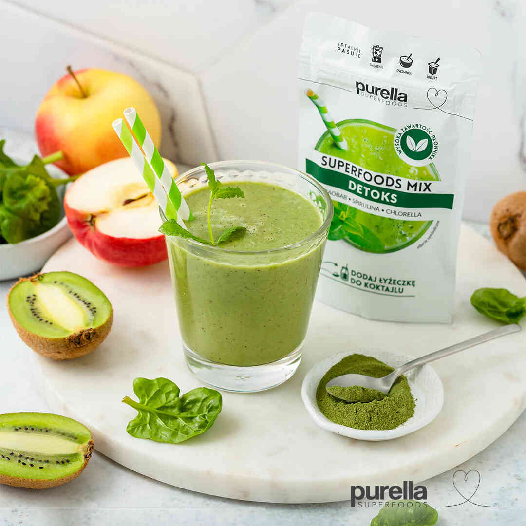 Purella Superfoods mix Detox - Baobab, Spirulina, Chlorella 40g - Purella Superfoods - Vesa Beauty