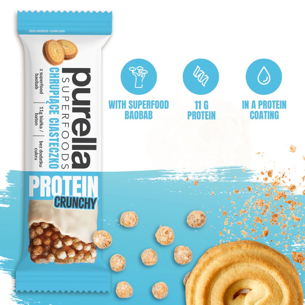 Purella SuperFoods Protein Bar - Crunchy Cookie 45g - Purella Superfoods - Vesa Beauty