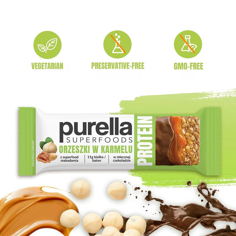 Purella SuperFoods Protein Bar - Nuts in Caramel 45g - Purella Superfoods - Vesa Beauty