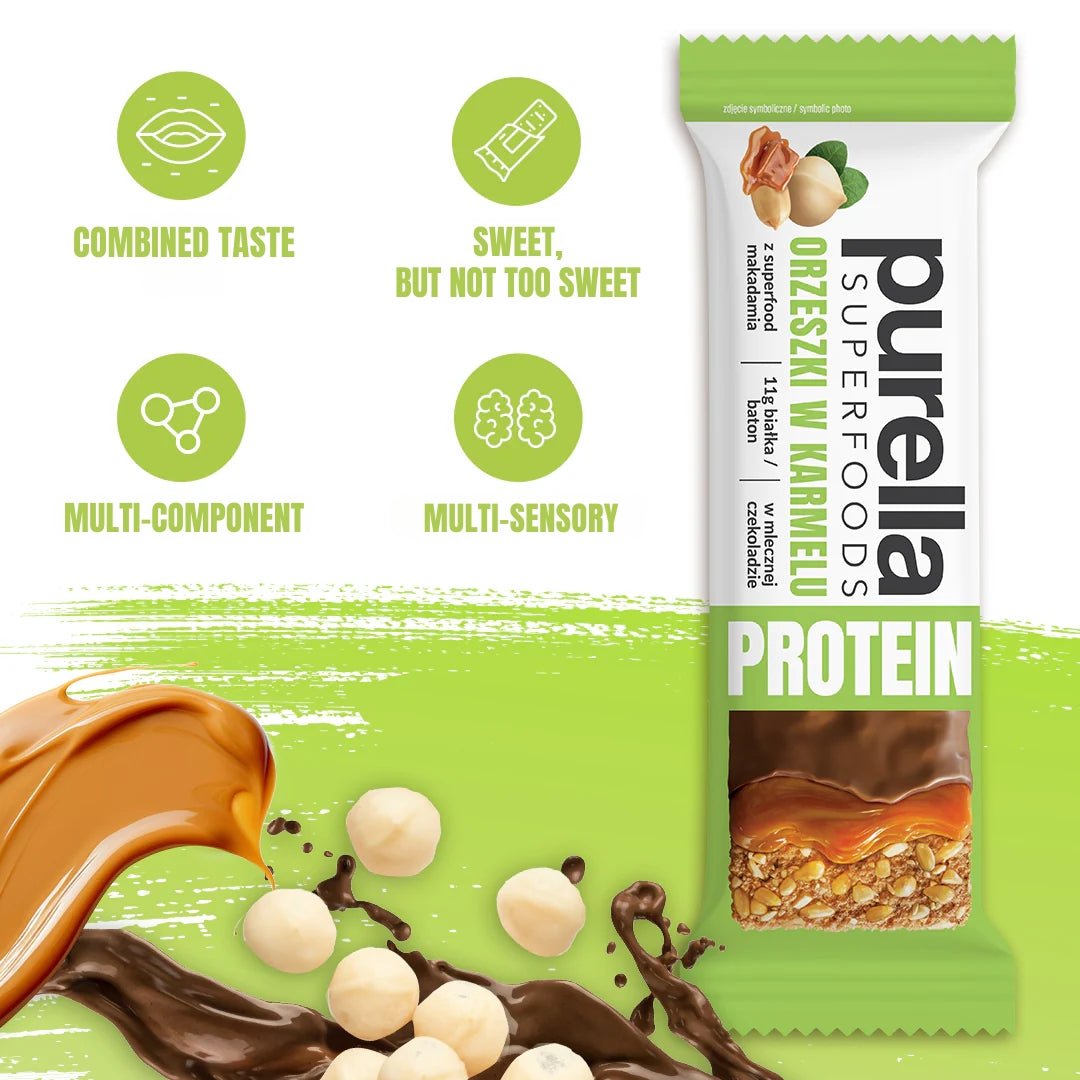 Purella SuperFoods Protein Bar - Nuts in Caramel 45g - Purella Superfoods - Vesa Beauty