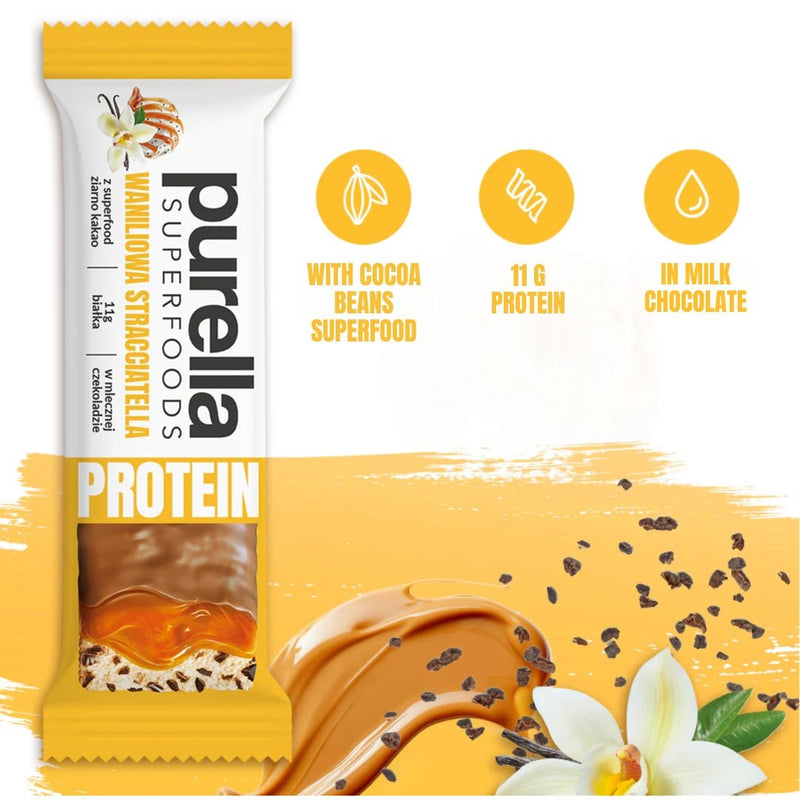 Purella SuperFoods Protein Bar - Vanilla Straciatella 45g - Purella Superfoods - Vesa Beauty