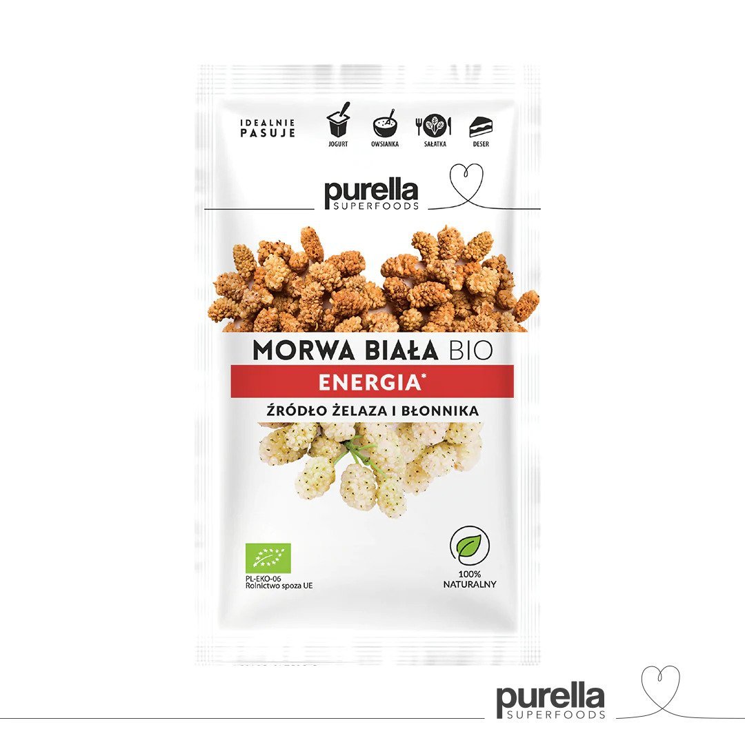 Purella White Mulberry - dried fruit BIO 45g - Purella Superfoods - Vesa Beauty