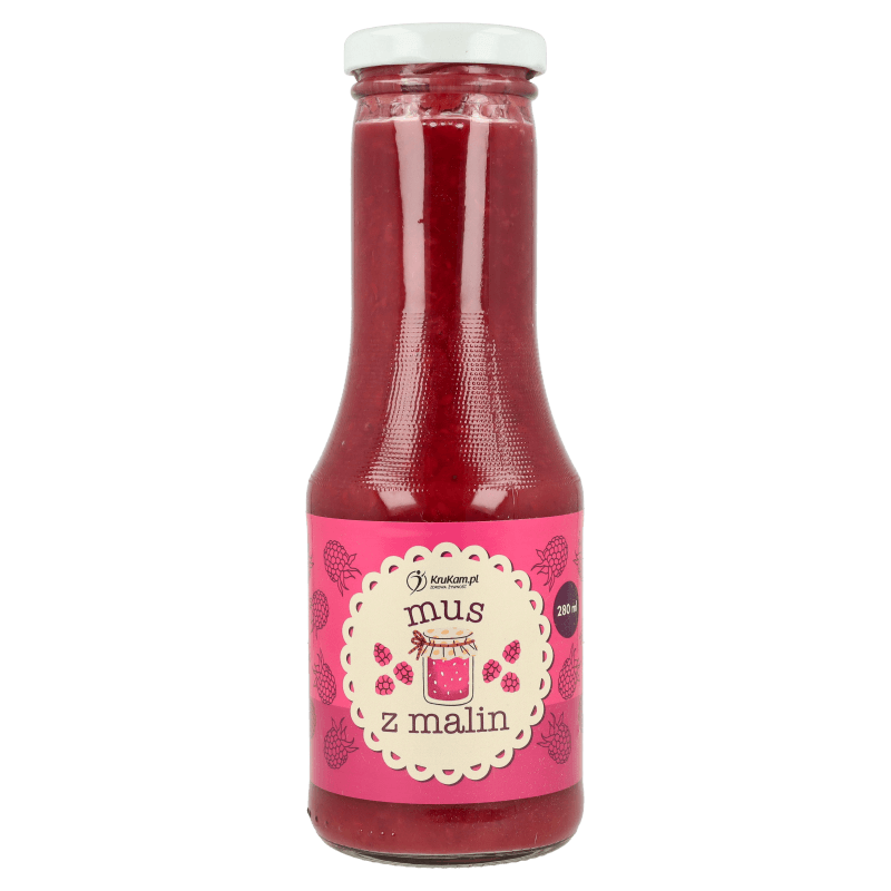 Raspberry mousse 280ml | 100% Natural Fruit Purée - Krukam - Vesa Beauty