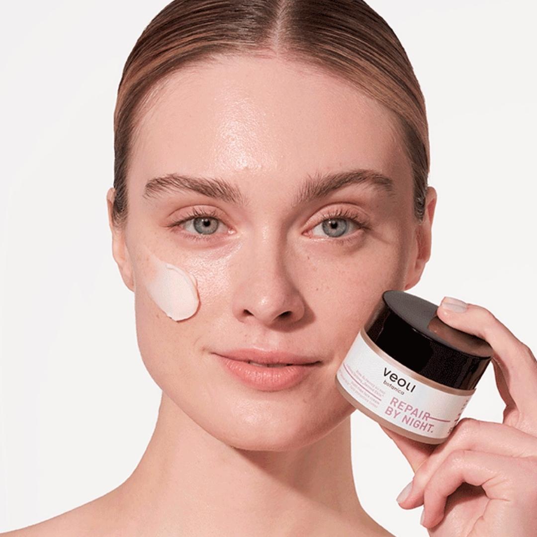 REPAIR BY NIGHT night - time face cream with 'Second Skin' lipid protective cover 50ml - Veoli Botanica - Vesa Beauty