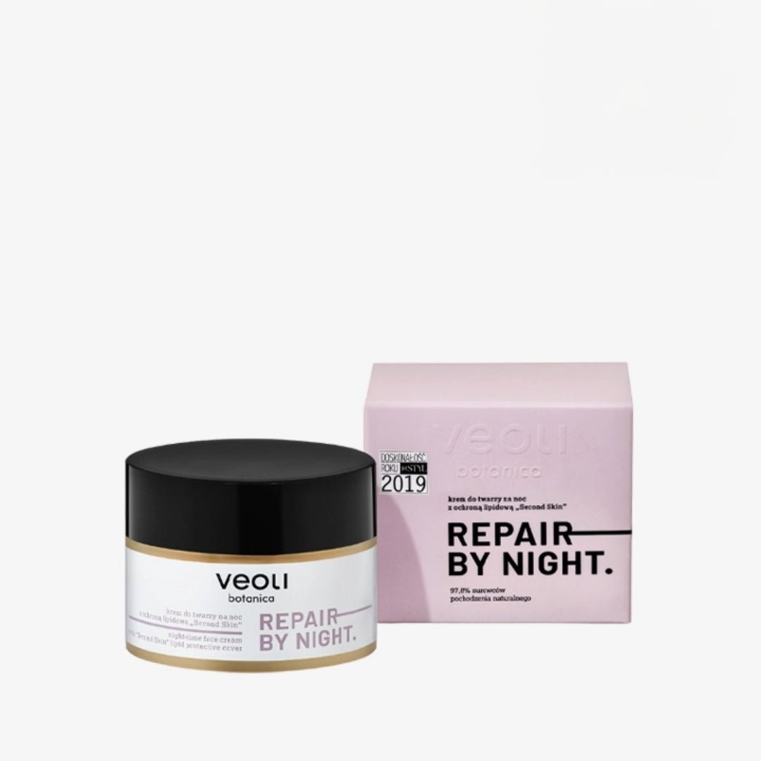 REPAIR BY NIGHT night - time face cream with 'Second Skin' lipid protective cover 50ml - Veoli Botanica - Vesa Beauty
