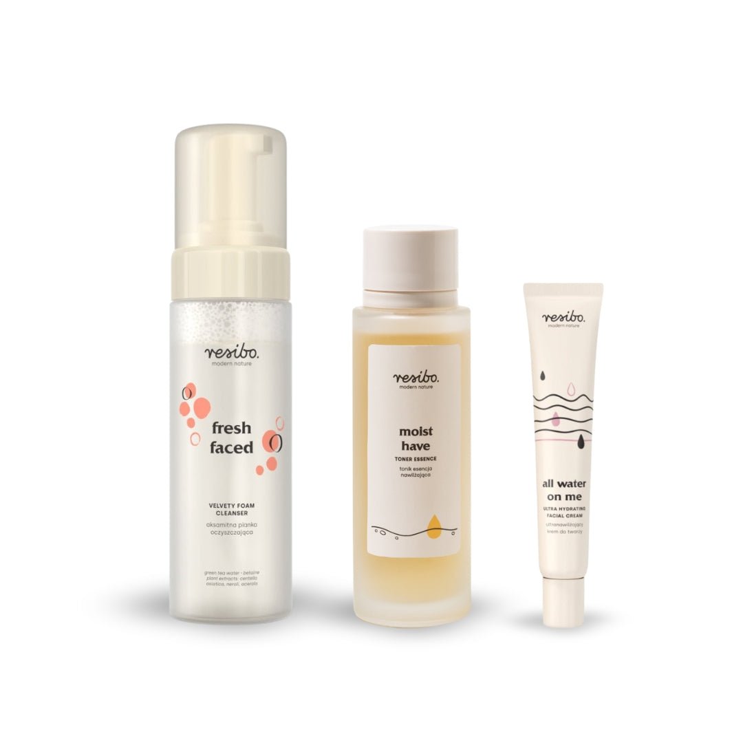 Resibo Ultimate Hydration Trio: Fresh Faced 150ml + Moist Have 100ml + All Water On Me 40ml - Resibo - Vesa Beauty