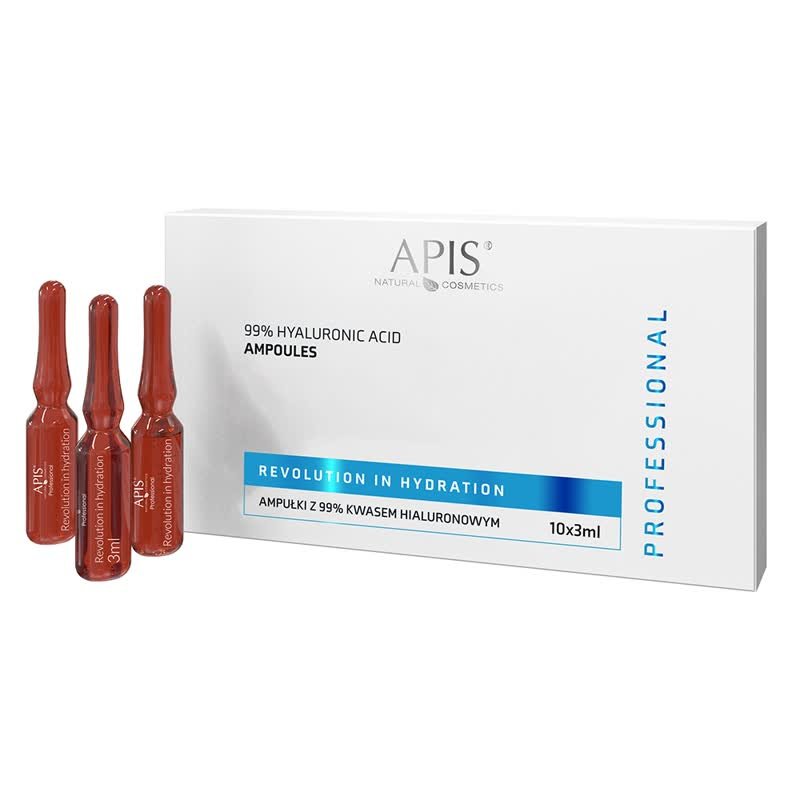 REVOLUTION IN HYDRATION 99% hyaluronic acid Ampoules 10x3ml - APIS - Vesa Beauty