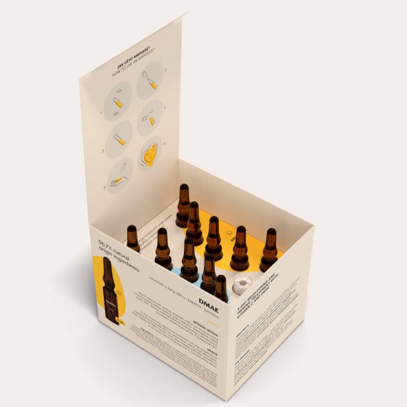RISE & SHINE 5 - Day Brightening & Firming Treatment with Vitamin C & DMAE 10ampoules x 1ml - Resibo - Vesa Beauty