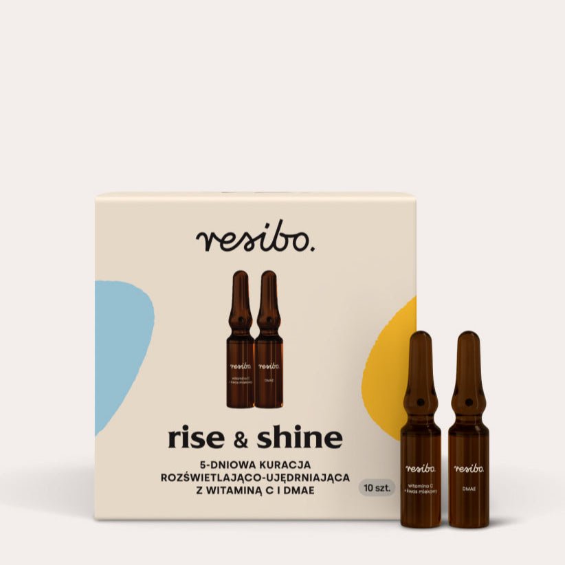RISE & SHINE 5 - Day Brightening & Firming Treatment with Vitamin C & DMAE 10ampoules x 1ml - Resibo - Vesa Beauty