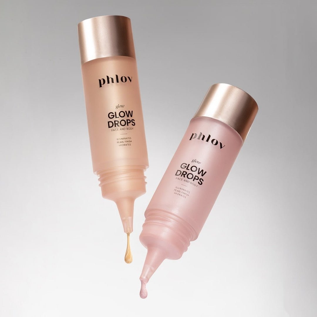 rose gold GLOW DROPS for face & body 15ml - Phlov - Vesa Beauty