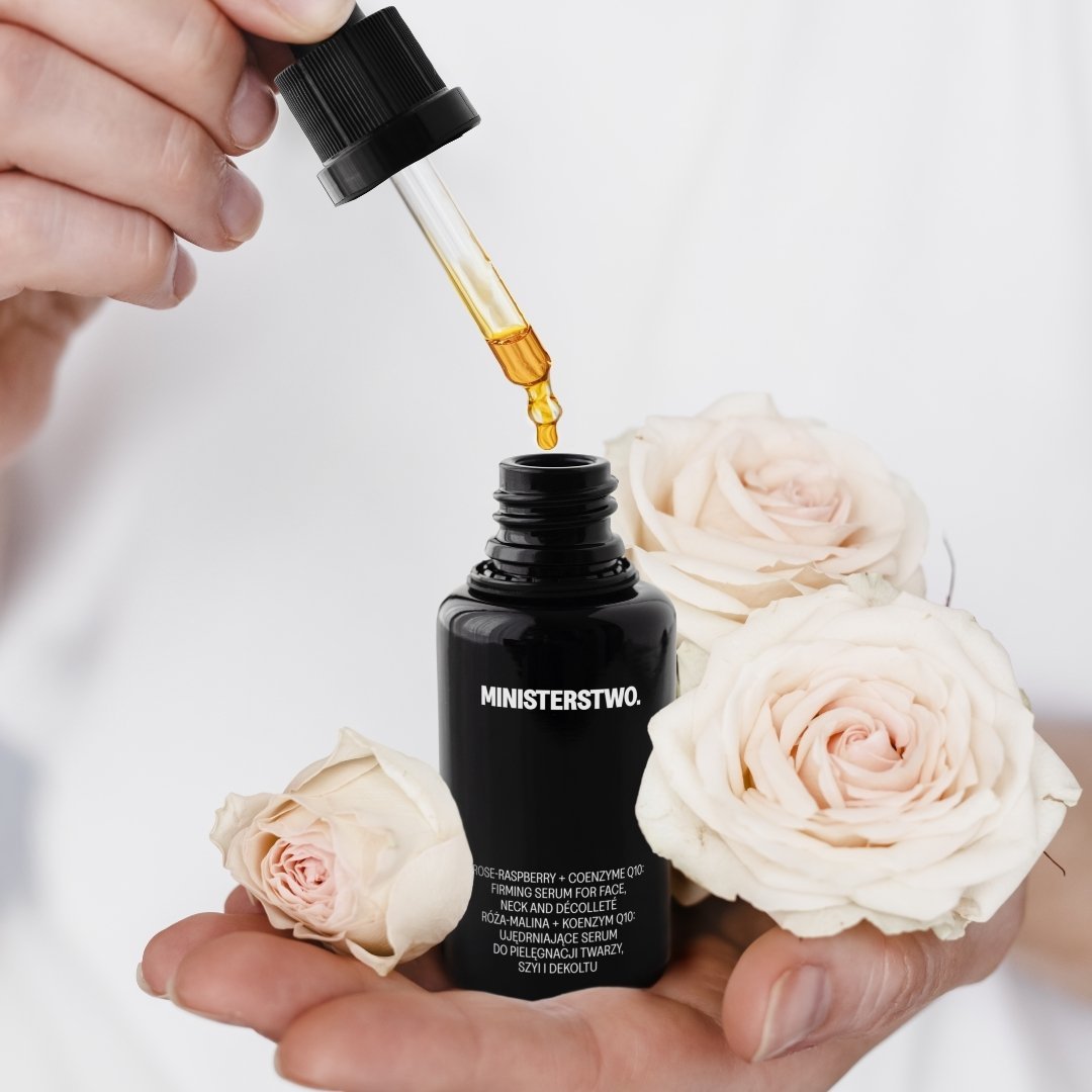ROSE - RASPBERRY +Coenzyme Q10 - Firming serum for face, neck & decollete 30ml - Ministerstwo - Vesa Beauty