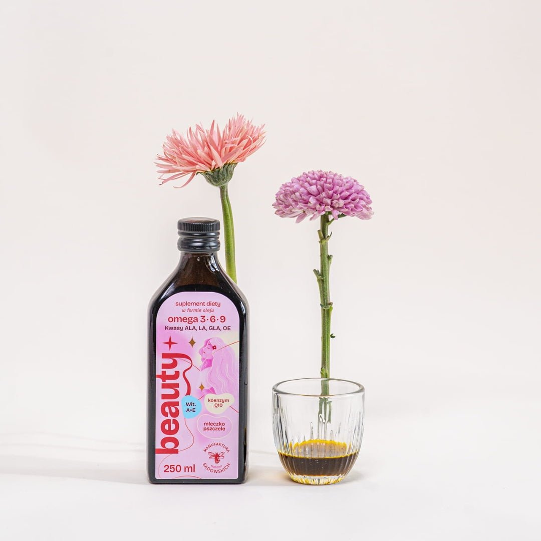 Sadowski Bee Gardens BEAUTY+ oil - Omega 3-6-9, Vit. A+E, Q10, royal jelly 250ml - Sadowski Bee Gardens - Vesa Beauty
