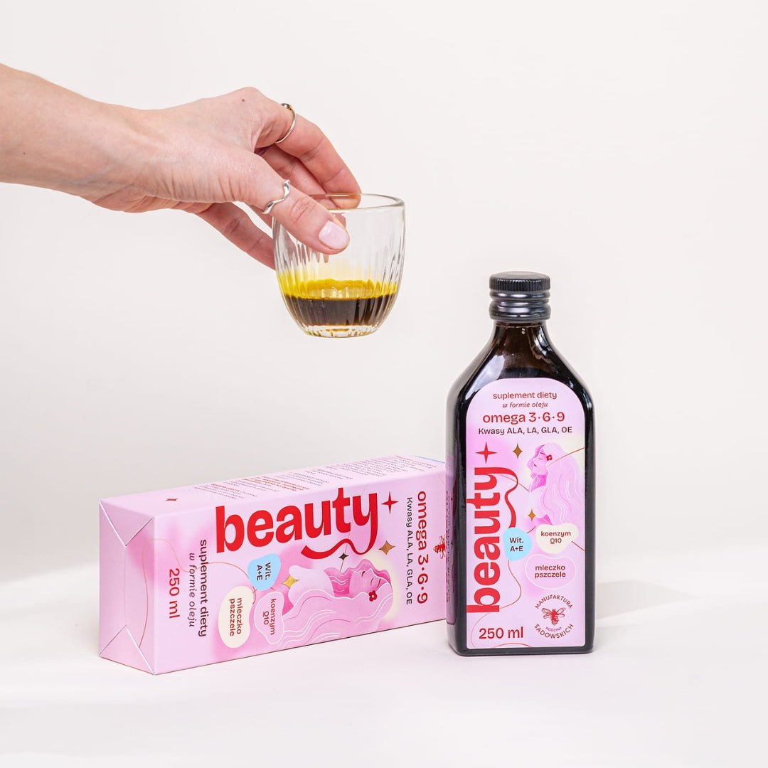 Sadowski Bee Gardens BEAUTY+ oil - Omega 3-6-9, Vit. A+E, Q10, royal jelly 250ml - Sadowski Bee Gardens - Vesa Beauty