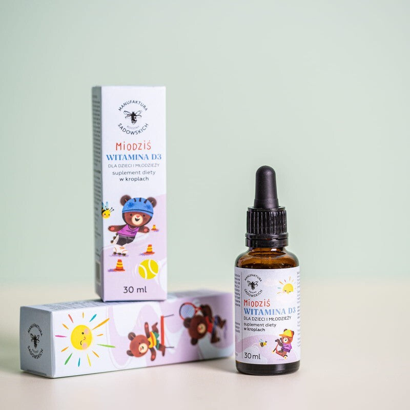 Sadowski Bee Gardens Drops Vitamin D3 for Kids - Honey Bear 30ml - VESA BEAUTY UK