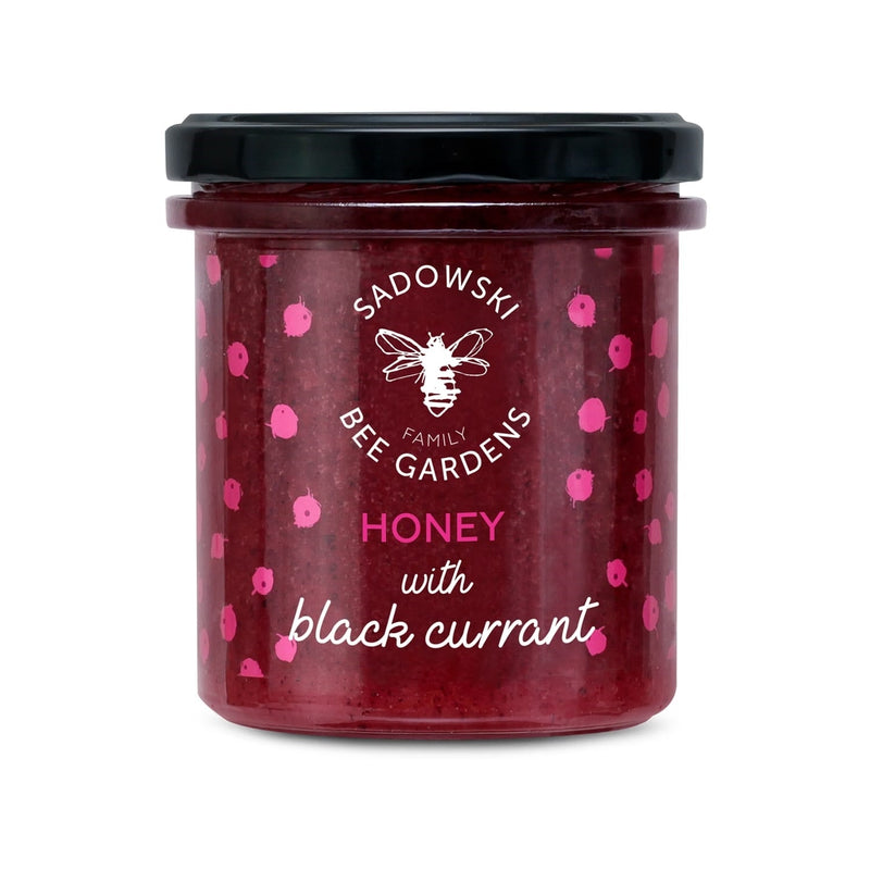 Sadowski Bee Gardens Honey with Blackcurrant 430g - Pasieki Sadowskich - Vesa Beauty