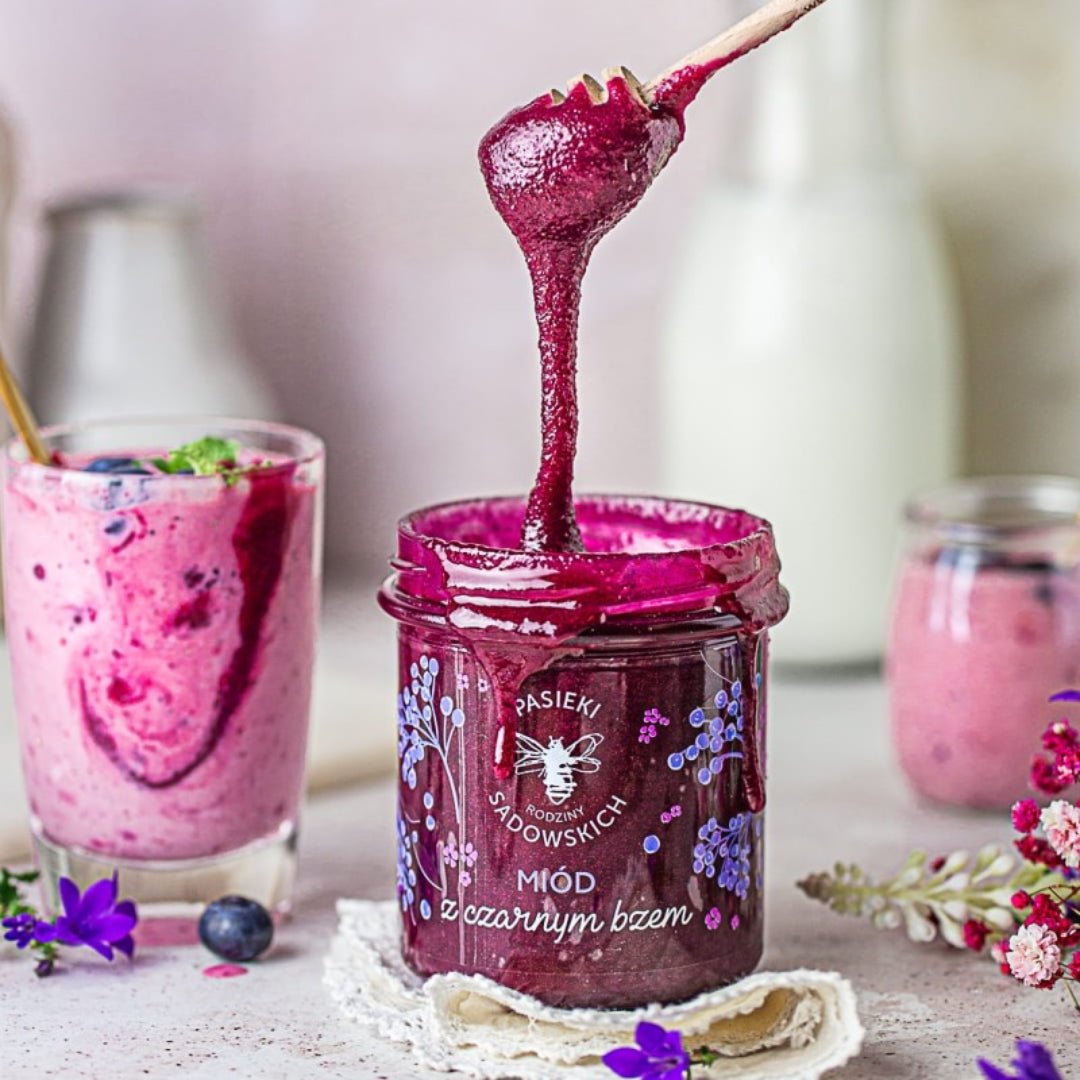 Sadowski Bee Gardens Honey with elderberry 430g (shipping from 28.05) - Pasieki Sadowskich - Vesa Beauty