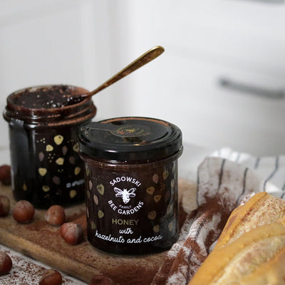 Sadowski Bee Gardens Honey with Hazelnuts and Cocoa 410g - Pasieki Sadowskich - Vesa Beauty
