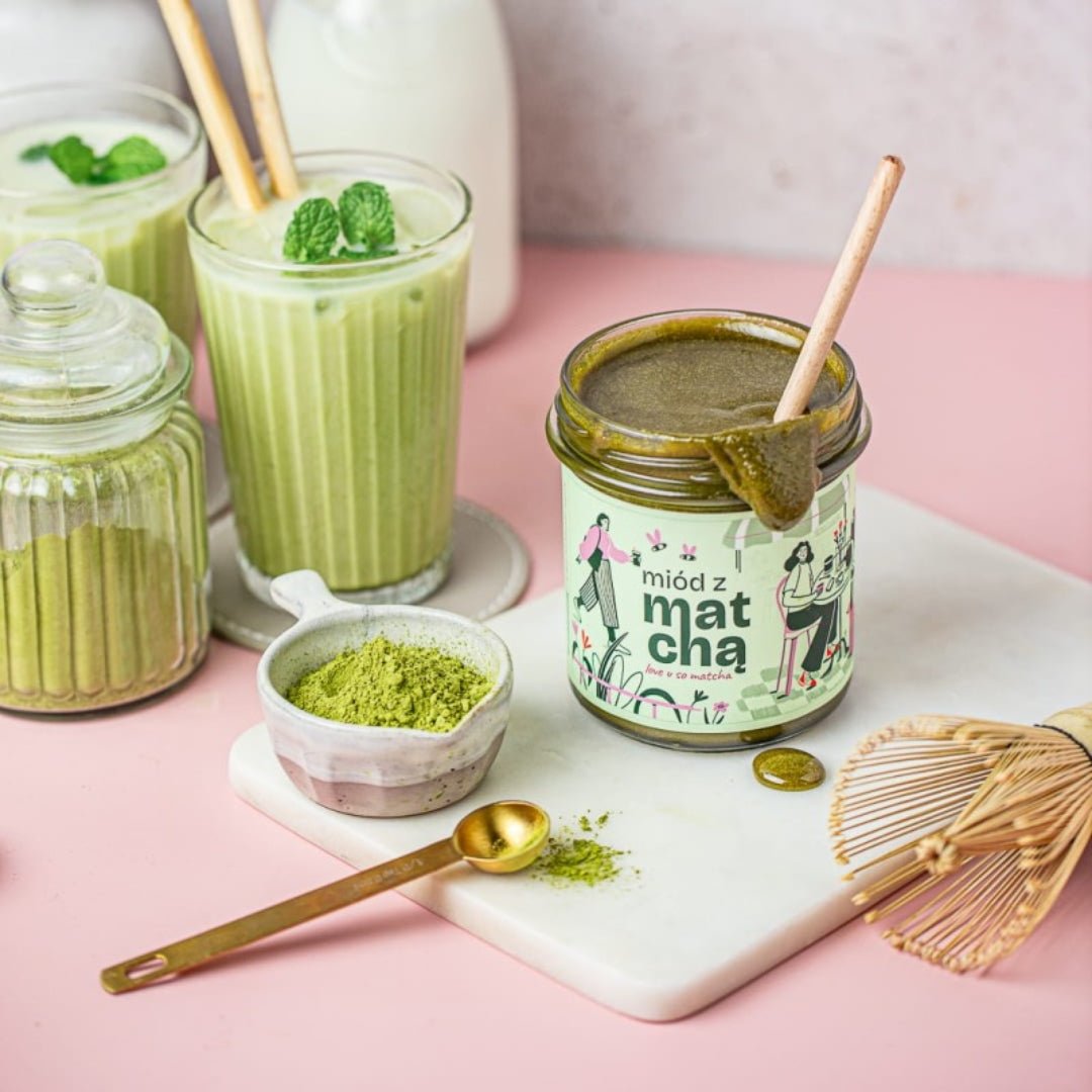 Sadowski Bee Gardens Honey with matcha 430g (shipping from 28.05) - Pasieki Sadowskich - Vesa Beauty