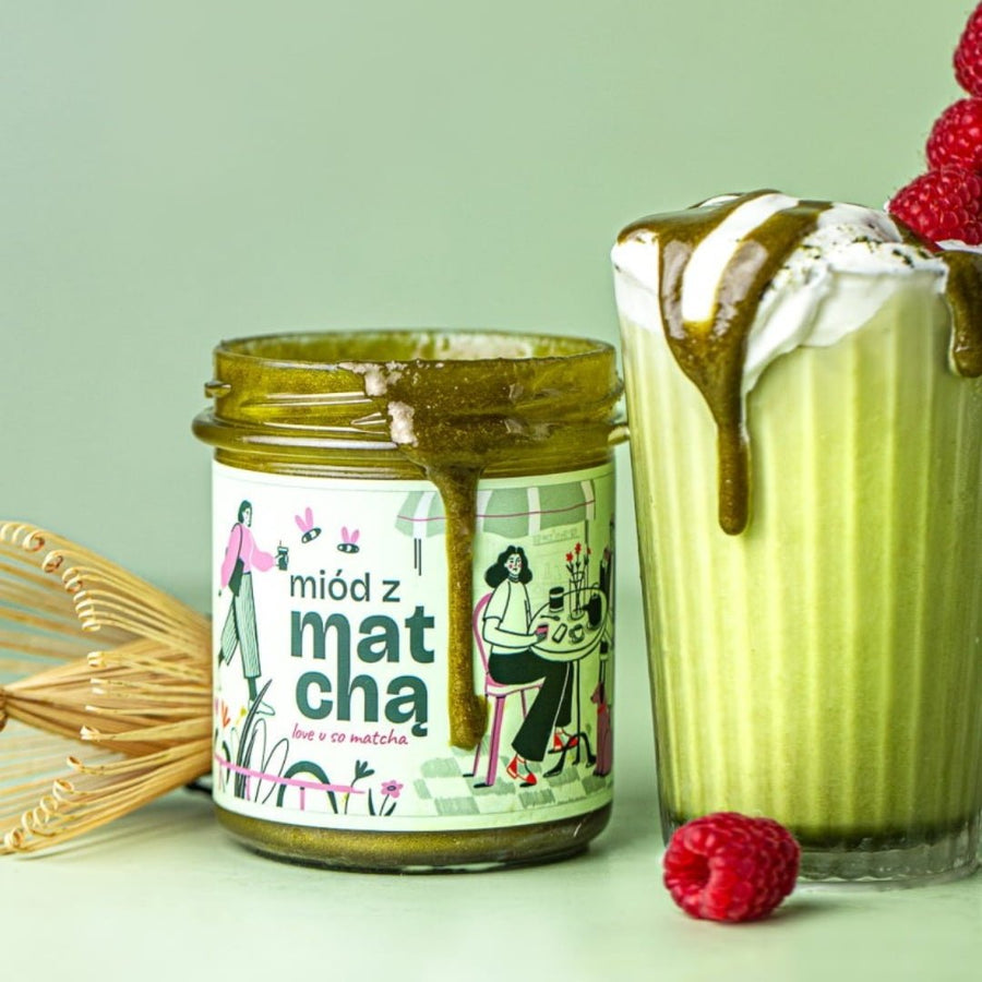 Sadowski Bee Gardens Honey with matcha 430g (shipping from 28.05) - Pasieki Sadowskich - Vesa Beauty