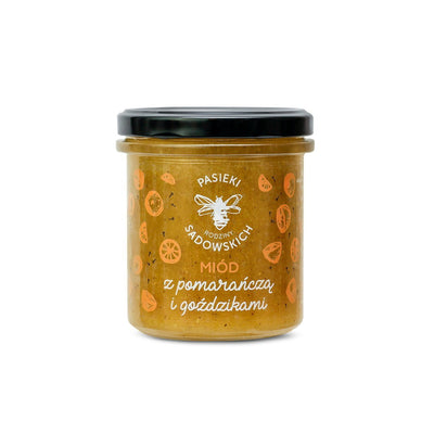 Sadowski Bee Gardens Honey with Orange and Cloves 430g - Pasieki Sadowskich - Vesa Beauty