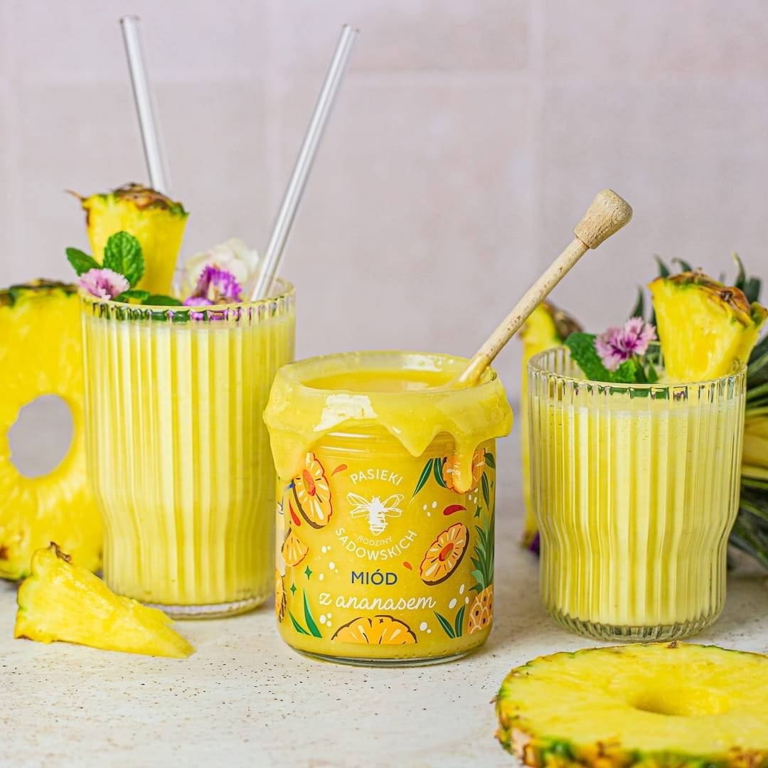 Natural Cosmetics Sadowski Bee Gardens Honey with pineapple 430g
