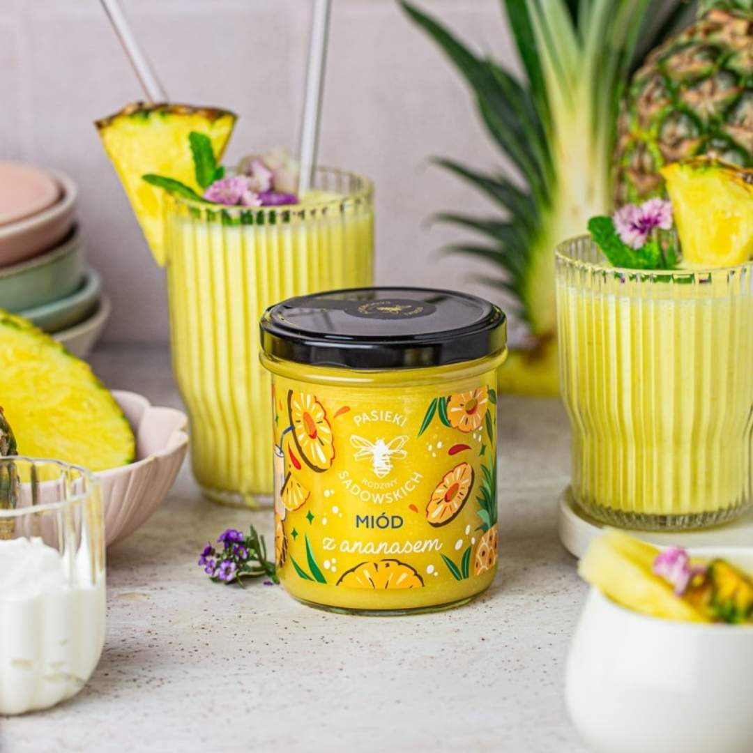 Sadowski Bee Gardens Honey with pineapple 430g - Sadowski Bee Gardens - Vesa Beauty
