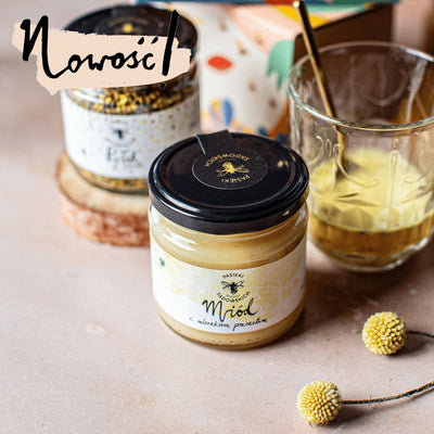 Sadowski Bee Gardens Honey with royal jelly 240g - Pasieki Sadowskich - Vesa Beauty