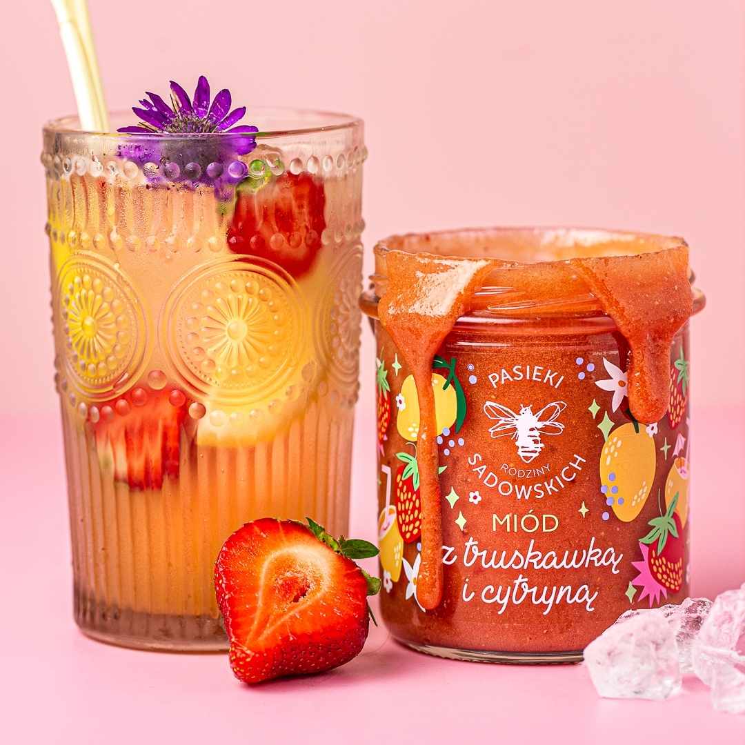 Honey with Strawberry &amp; Lemon 430g
