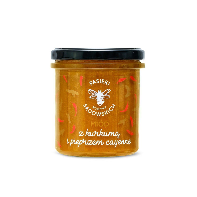 Sadowski Bee Gardens Honey with Turmeric and Cayenne Pepper 430g - Pasieki Sadowskich - Vesa Beauty