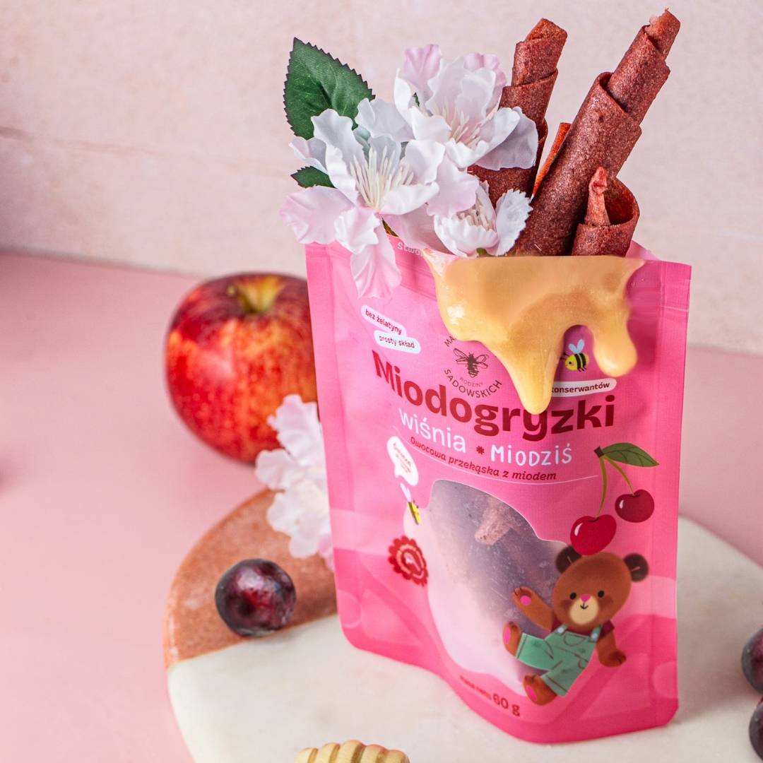Sadowski Bee Gardens HoneyBites Fruit Rolls - Cherry 60g - Sadowski Bee Gardens - Vesa Beauty