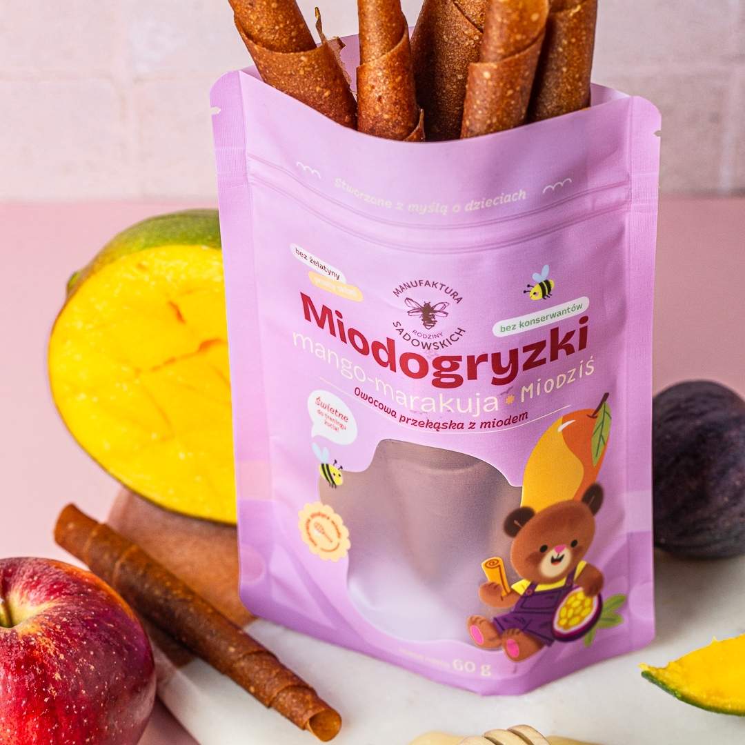 Sadowski Bee Gardens HoneyBites Fruit Rolls - Mango-Passion Fruit 60g - Sadowski Bee Gardens - Vesa Beauty