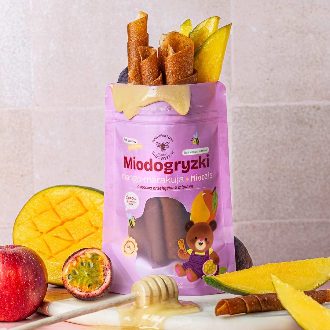 Sadowski Bee Gardens HoneyBites Fruit Rolls - Mango-Passion Fruit 60g - Sadowski Bee Gardens - Vesa Beauty