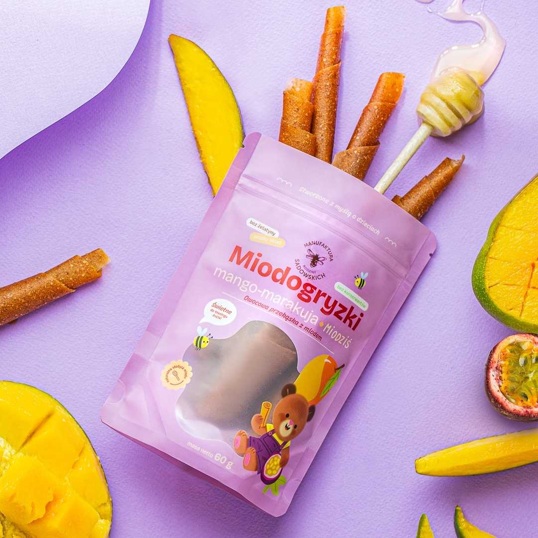 Sadowski Bee Gardens HoneyBites Fruit Rolls - Mango-Passion Fruit 60g - Sadowski Bee Gardens - Vesa Beauty