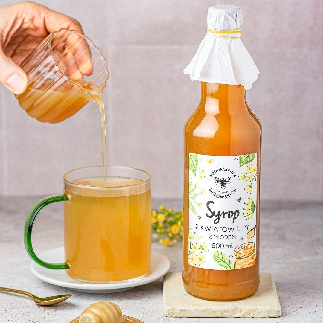 Sadowski Bee Gardens Linden blossom syrup with honey 500ml - Sadowski Bee Gardens - Vesa Beauty