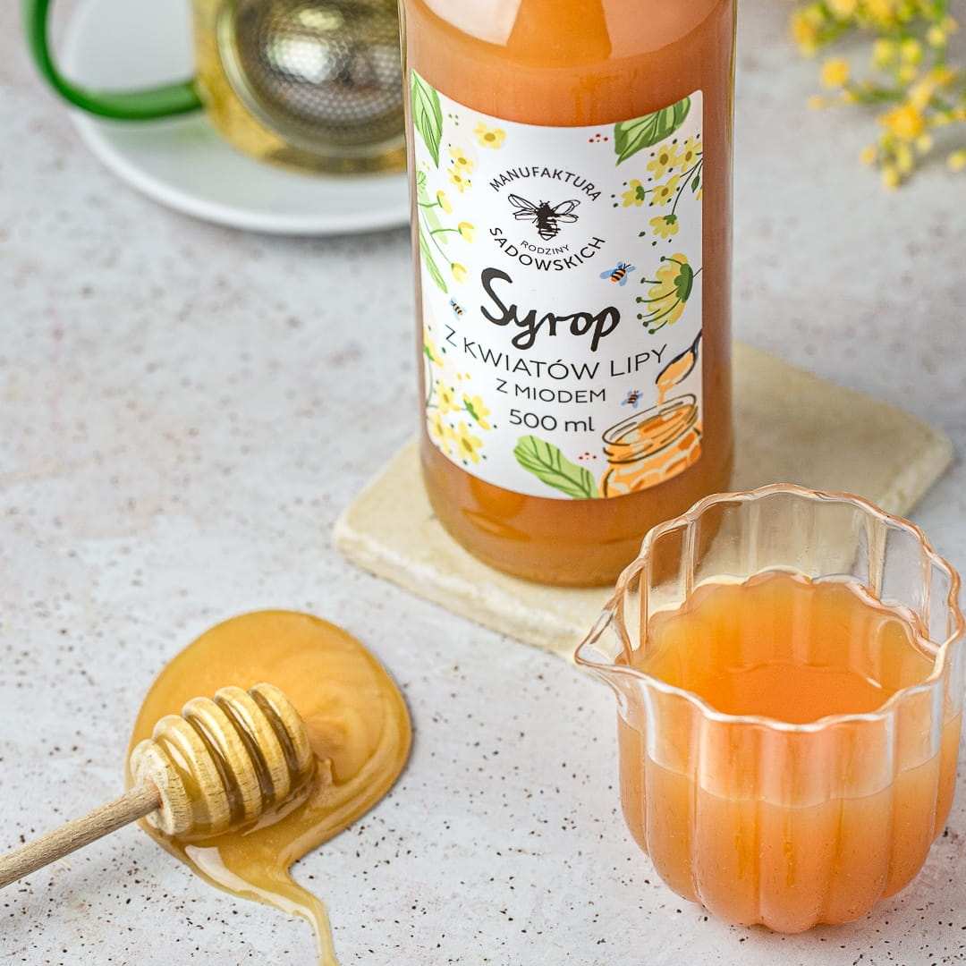 Sadowski Bee Gardens Linden blossom syrup with honey 500ml - Sadowski Bee Gardens - Vesa Beauty
