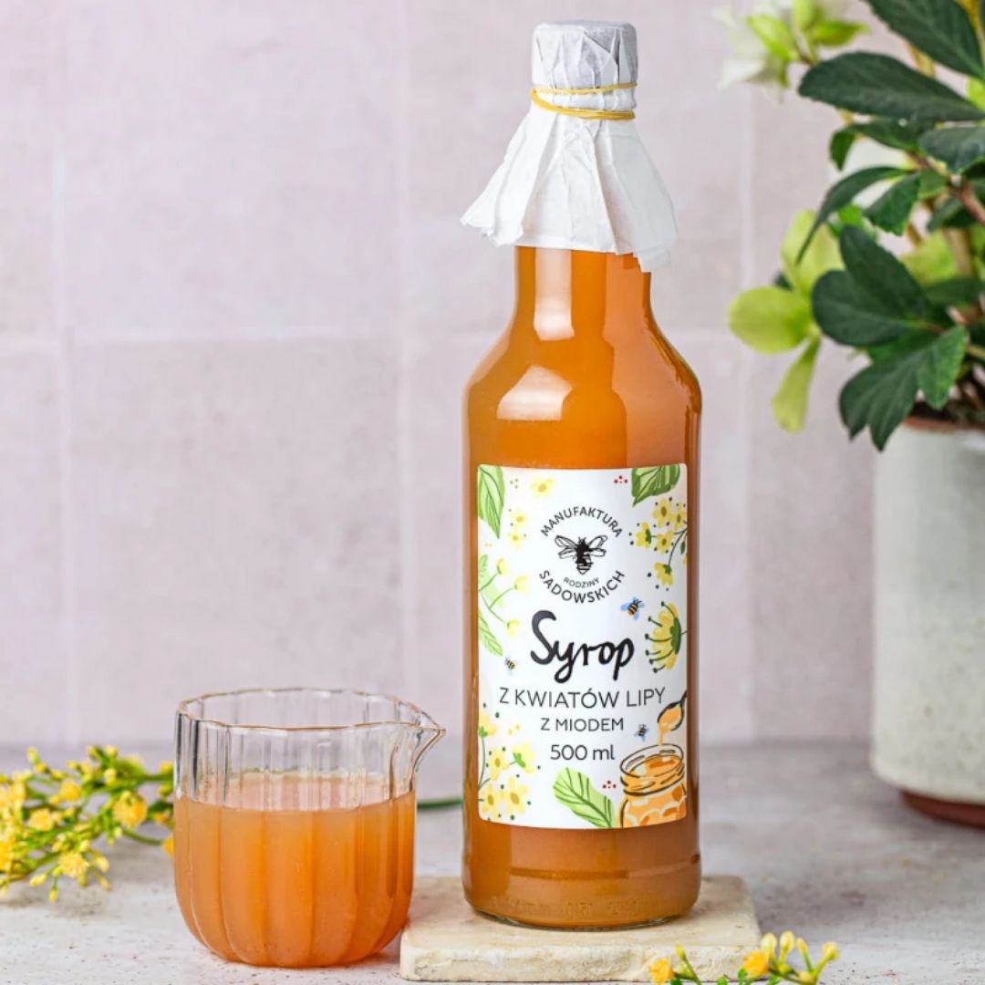 Sadowski Bee Gardens Linden blossom syrup with honey 500ml - Sadowski Bee Gardens - Vesa Beauty