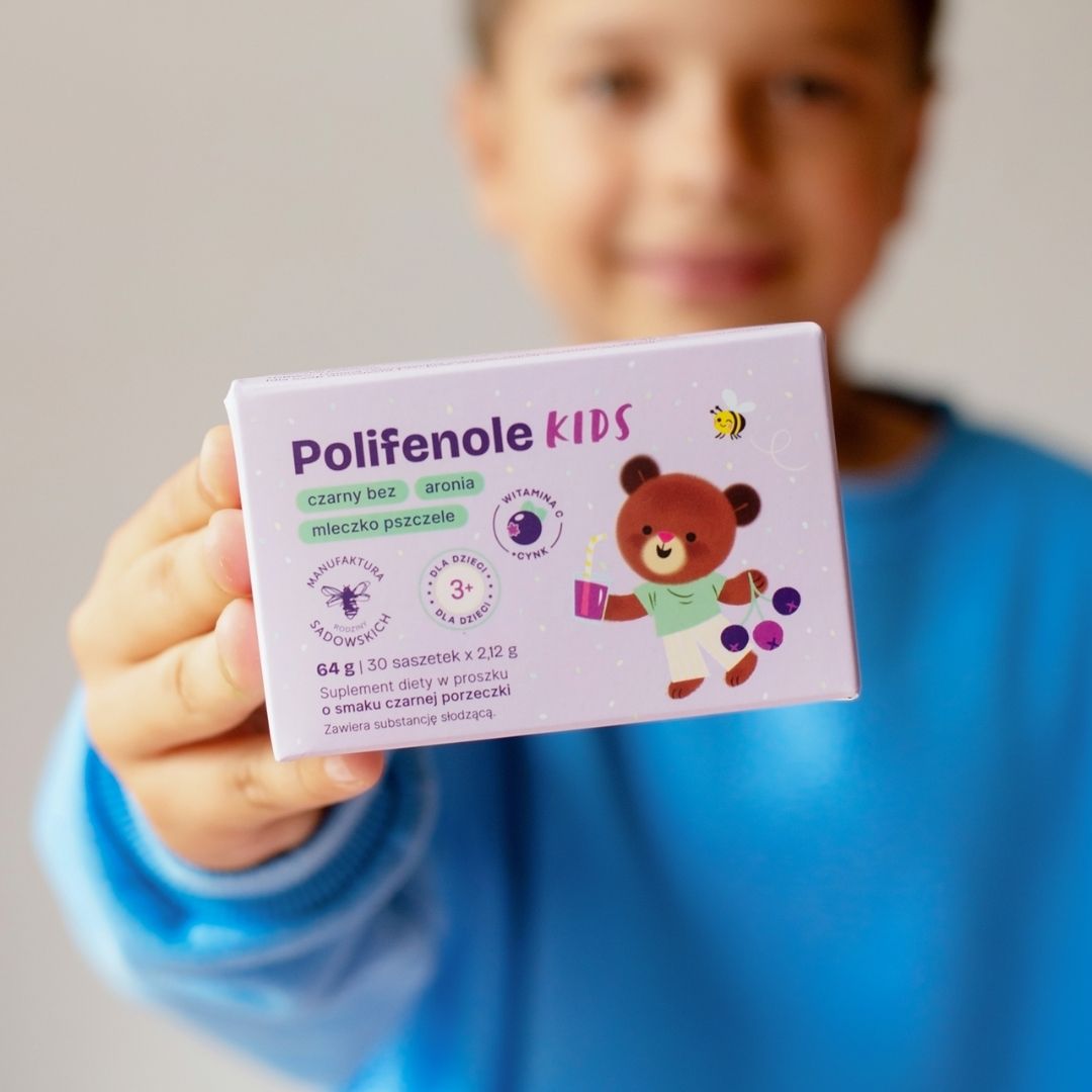 Sadowski Bee Gardens Polyphenols KIDS 3+ blackcurrant 30x2.12g - Sadowski Bee Gardens - Vesa Beauty