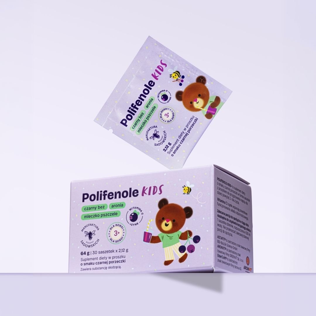 Sadowski Bee Gardens Polyphenols KIDS 3+ blackcurrant 30x2.12g - Sadowski Bee Gardens - Vesa Beauty