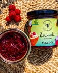 Sadowski Bee Gardens Raspberries in gel with Honey "Żelowocki" 320g - Pasieki Sadowskich - Vesa Beauty