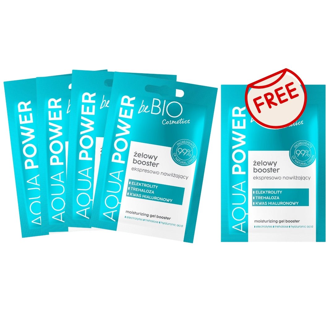 SET 4+1 FREE - Aqua Power - Moisturizing Gel Booster 10ml - beBIO Ewa Chodakowska - Vesa Beauty