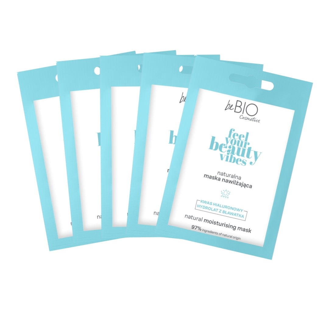 SET 4+1 FREE - Feel Your Beauty Vibes - Natural Moisturizing Mask 10ml - beBIO Ewa Chodakowska - Vesa Beauty