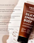 SILKY SMOOTH BODY Smoothing and moisturizing 2in1 Body Mask and Peeling with 3% betaine 180ml - Veoli Botanica - Vesa Beauty