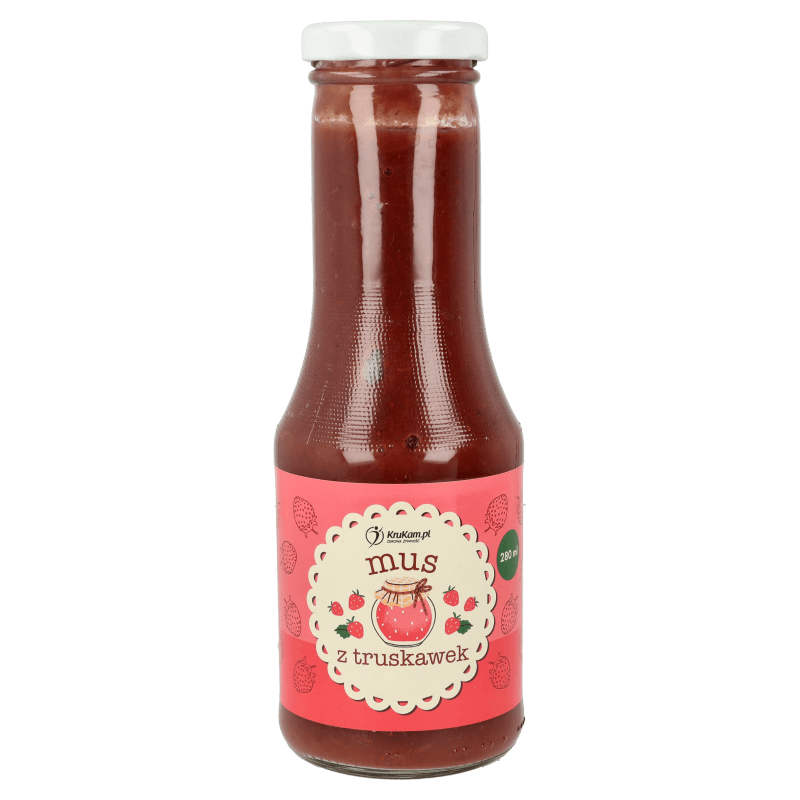 Strawberry mousse 280ml | 100% Natural Fruit Purée - Krukam - Vesa Beauty