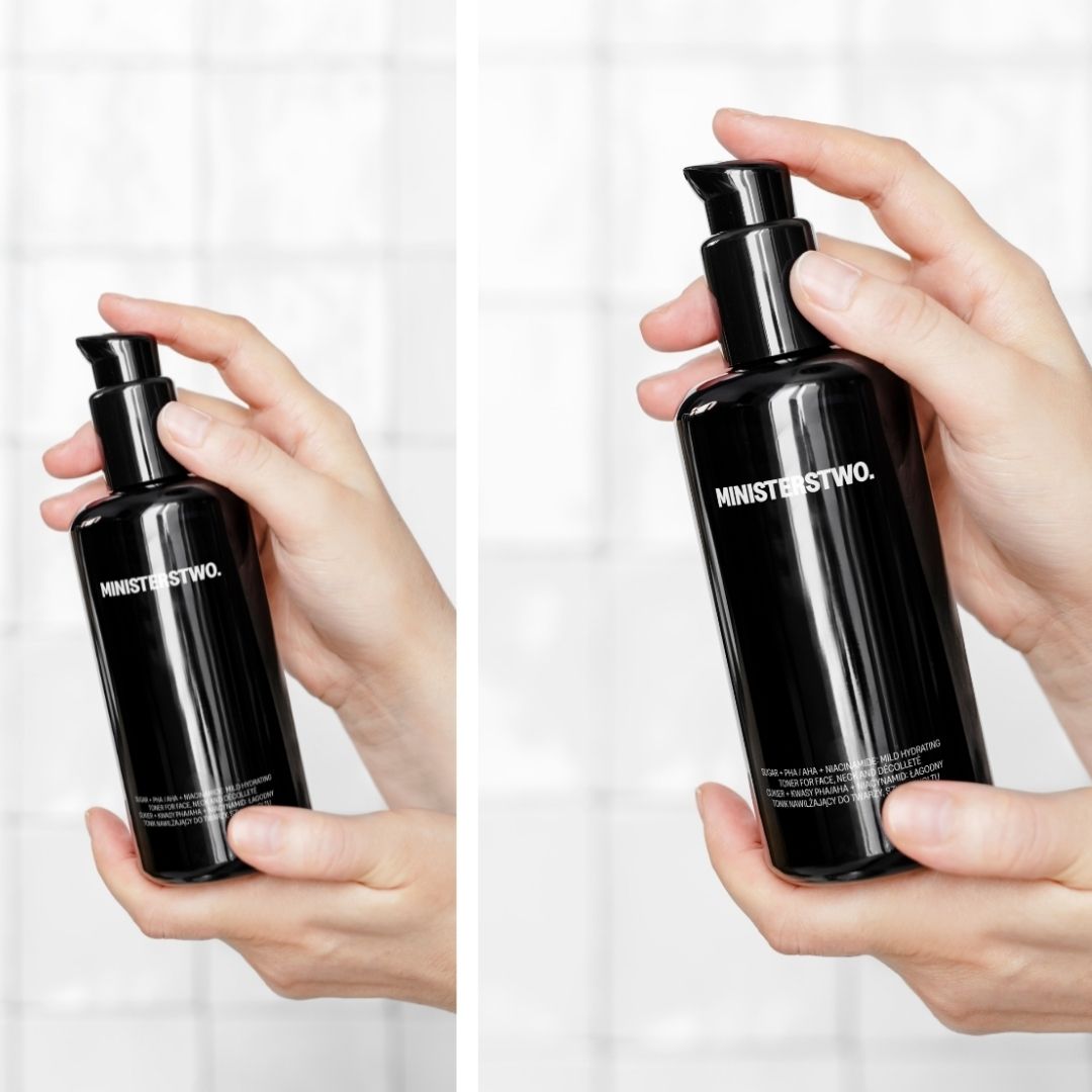 SUGAR +PHA/AHA +Niacinamide: Mild Hydrating Toner for face, neck & decollete 200ml - Ministerstwo - Vesa Beauty