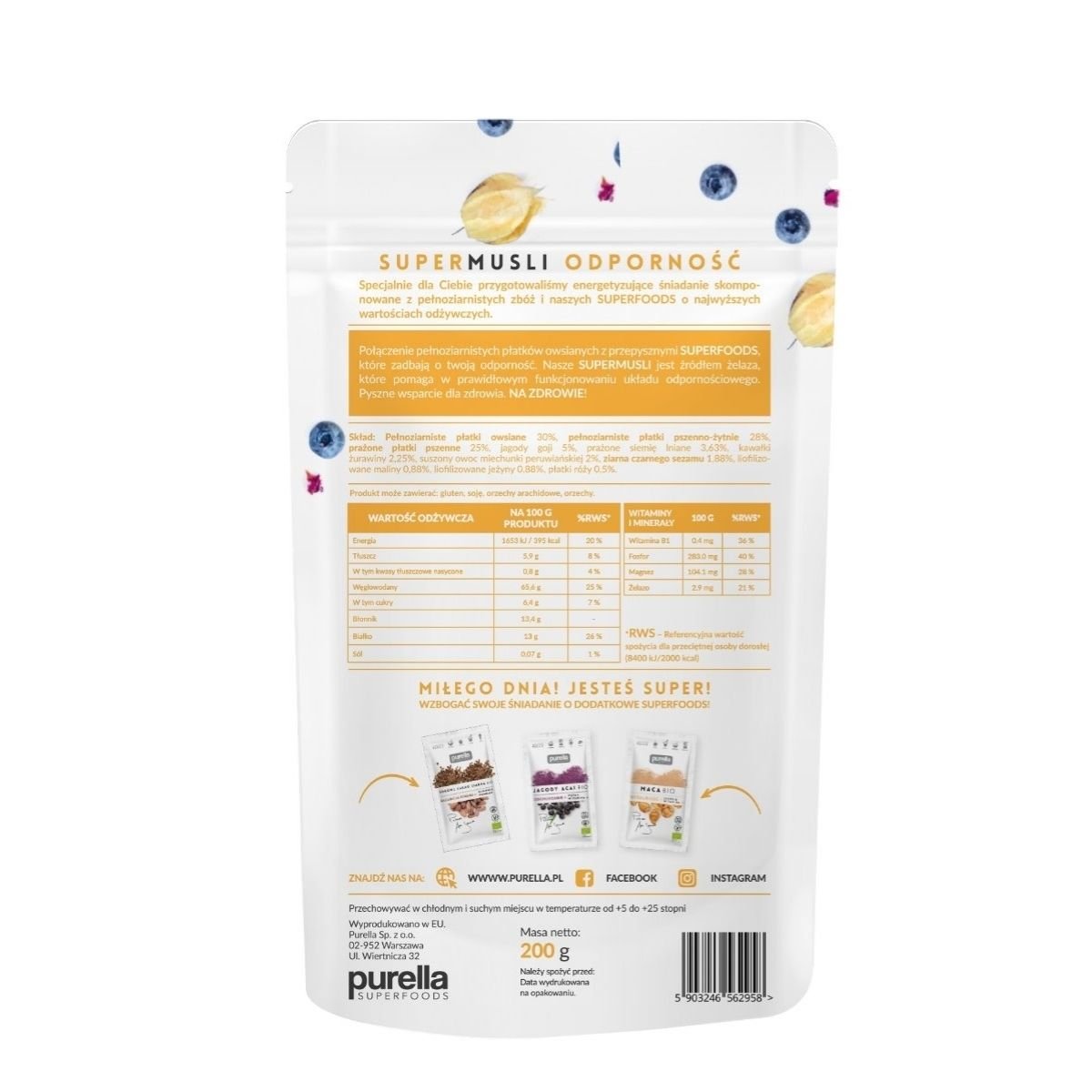 Super Muesli Immune 200g - Purella Superfoods - Vesa Beauty