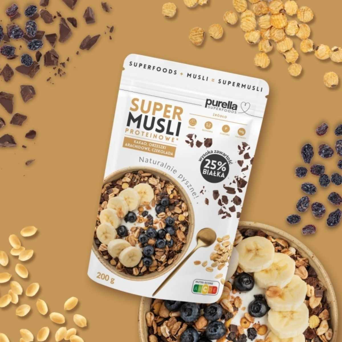 Super Muesli PROTEIN 200g - Purella Superfoods - Vesa Beauty