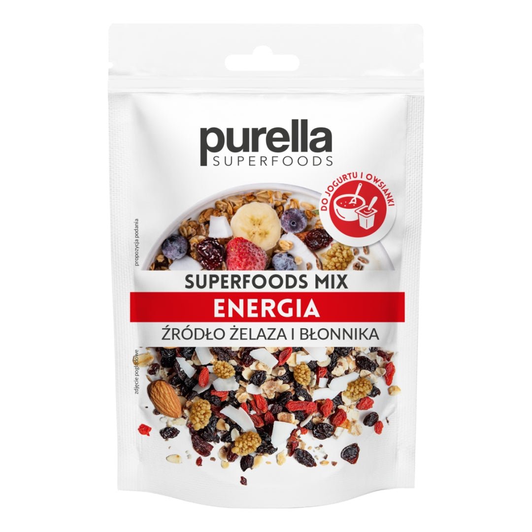 Superfoods MIX - Energy - Source of iron & fiber 80g - Purella Superfoods - Vesa Beauty