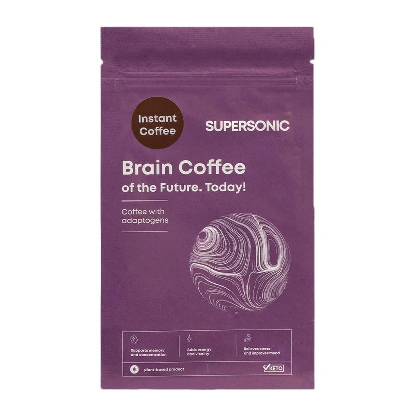 SUPERSONIC Brain Coffee - Instant coffee with adaptogens 180g - SUPERSONIC - Vesa Beauty