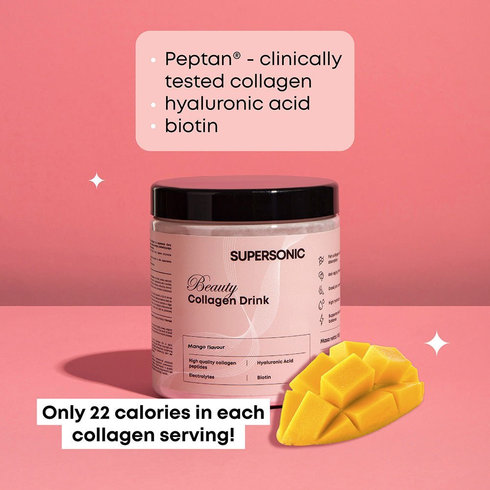 SUPERSONIC Collagen Beauty Drink - Mango flavour 185g - SUPERSONIC - Vesa Beauty