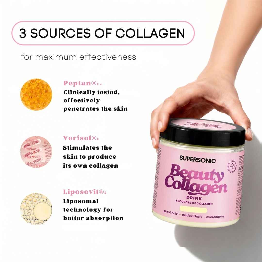SUPERSONIC Collagen Beauty Drink - Thai fruits flavour 175g - SUPERSONIC - Vesa Beauty
